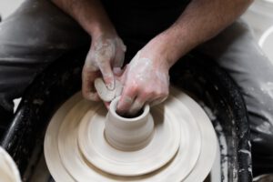 how to make pottery with a wheel image